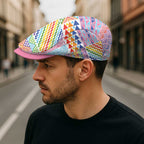 Aotearoa Kowhaiwhai Taniko Patchwork Rainbow Motifs Jeff Hat
