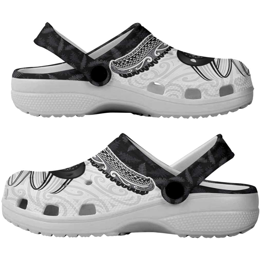 Aotearoa Lawn Bowls Clogs Shoes Maori and Silver Fern Half Style - Aussie Hoodie