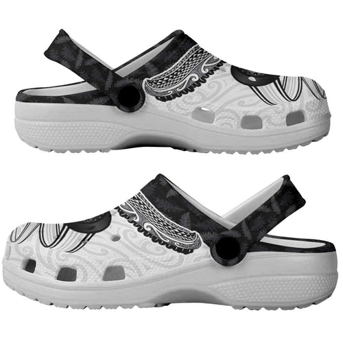 Aotearoa Lawn Bowls Clogs Shoes Maori and Silver Fern Half Style - Aussie Hoodie
