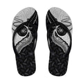 Aotearoa Lawn Bowls Flip Flops Maori and Silver Fern Half Style - Aussie Hoodie