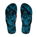 Aotearoa Maori Hei Tiki Flip Flops Kikorangi Kowhaiwhai Puhoro Motif