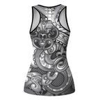 Aotearoa Maori Hei Tiki Hollow Tank Top Kiwikiwi Kowhaiwhai Puhoro Motif