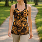 Aotearoa Maori Hei Tiki Hollow Tank Top Koura Kowhaiwhai Puhoro Motif