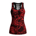 Aotearoa Maori Hei Tiki Hollow Tank Top Whero Kowhaiwhai Puhoro Motif