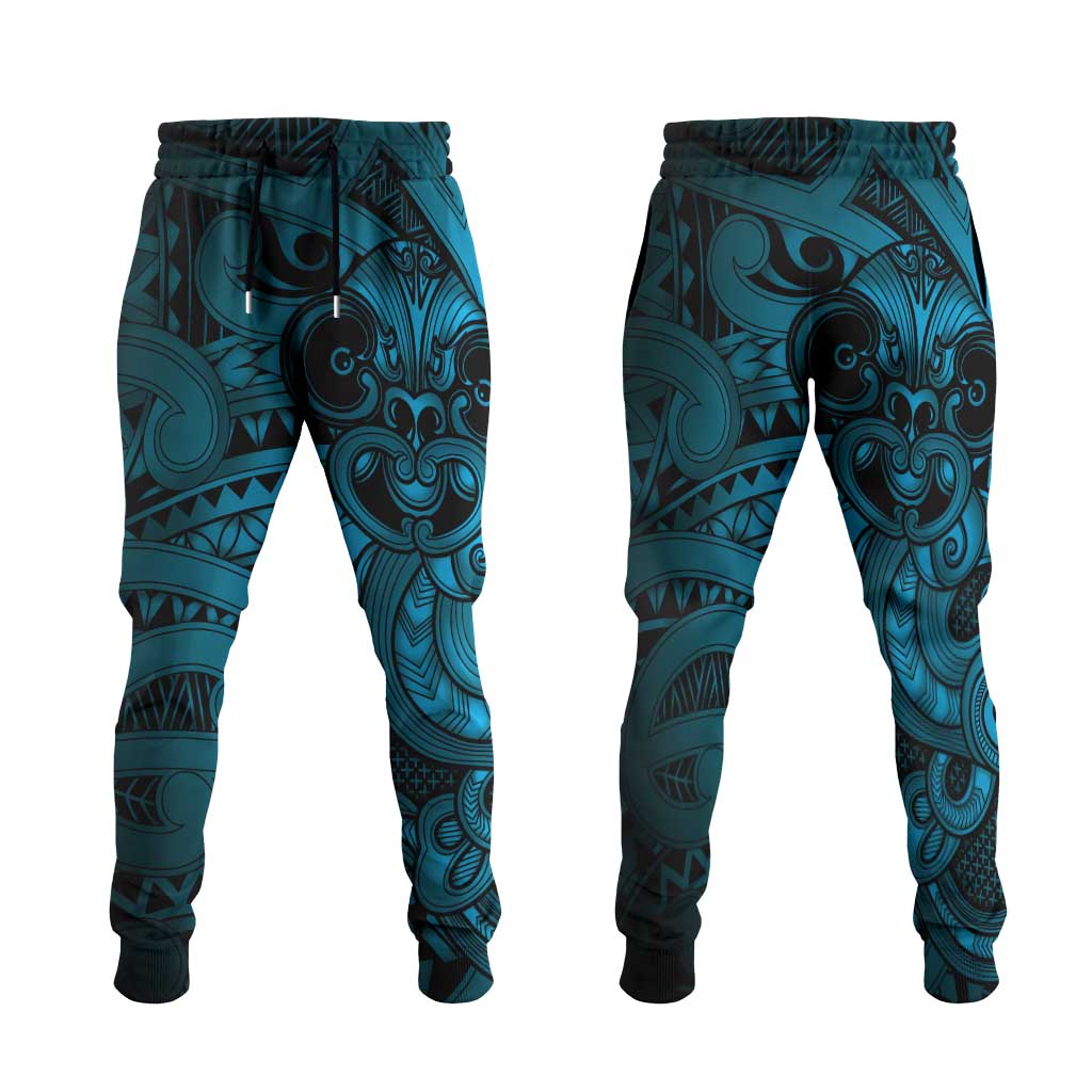 Aotearoa Maori Hei Tiki Jogger Pants Kikorangi Kowhaiwhai Puhoro Motif