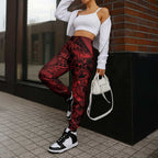 Aotearoa Maori Hei Tiki Jogger Pants Whero Kowhaiwhai Puhoro Motif