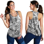 Aotearoa Maori Hei Tiki Women Racerback Tank Kiwikiwi Kowhaiwhai Puhoro Motif