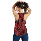 Aotearoa Maori Hei Tiki Women Racerback Tank Whero Kowhaiwhai Puhoro Motif