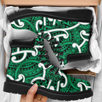 Aotearoa Maori Kowhaiwhai All Season Boots Kakariki Puhoro and Patiki