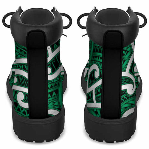 Aotearoa Maori Kowhaiwhai All Season Boots Kakariki Puhoro and Patiki
