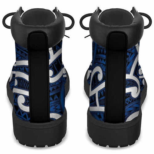 Aotearoa Maori Kowhaiwhai All Season Boots Kikorangi Puhoro and Patiki