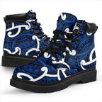 Aotearoa Maori Kowhaiwhai All Season Boots Kikorangi Puhoro and Patiki