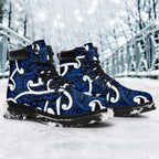 Aotearoa Maori Kowhaiwhai All Season Boots Kikorangi Puhoro and Patiki