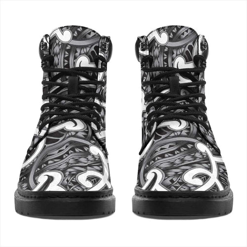 Aotearoa Maori Kowhaiwhai All Season Boots Kiwikiwi Puhoro and Patiki