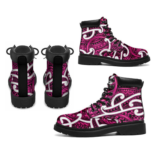 Aotearoa Maori Kowhaiwhai All Season Boots Mawhero Puhoro and Patiki