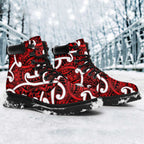 Aotearoa Maori Kowhaiwhai All Season Boots Whero Puhoro and Patiki
