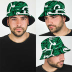 Aotearoa Maori Kowhaiwhai Bucket Hat Kakariki Puhoro and Patiki