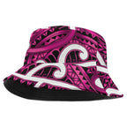Aotearoa Maori Kowhaiwhai Bucket Hat Mawhero Puhoro and Patiki