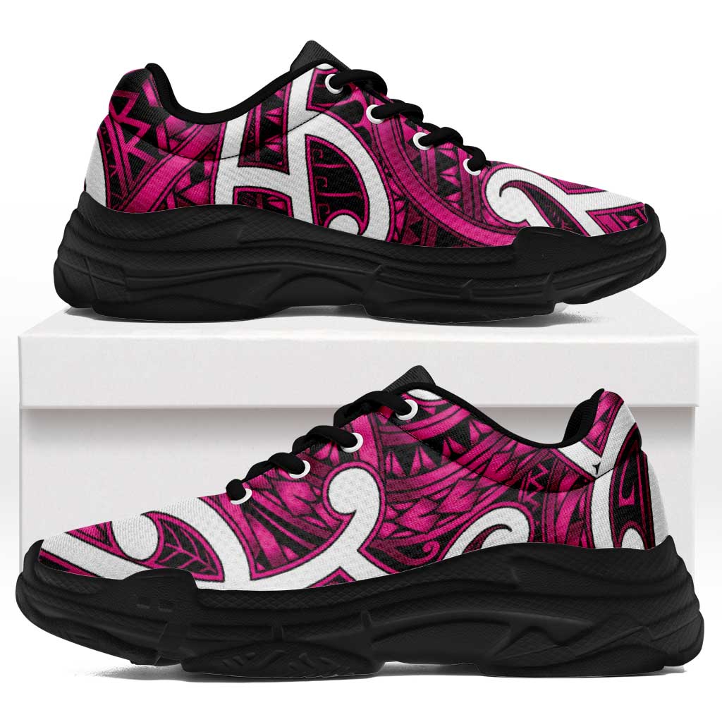 Aotearoa Maori Kowhaiwhai Chunky Sneakers Mawhero Puhoro and Patiki