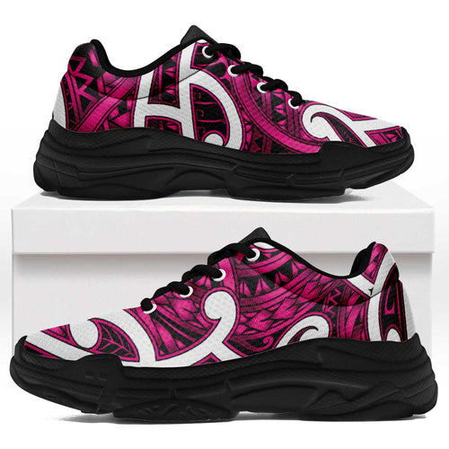 Aotearoa Maori Kowhaiwhai Chunky Sneakers Mawhero Puhoro and Patiki