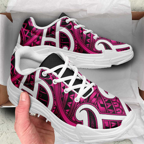 Aotearoa Maori Kowhaiwhai Chunky Sneakers Mawhero Puhoro and Patiki