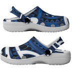 Aotearoa Maori Kowhaiwhai Clogs Shoes Kikorangi Puhoro and Patiki