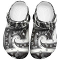 Aotearoa Maori Kowhaiwhai Clogs Shoes Kiwikiwi Puhoro and Patiki