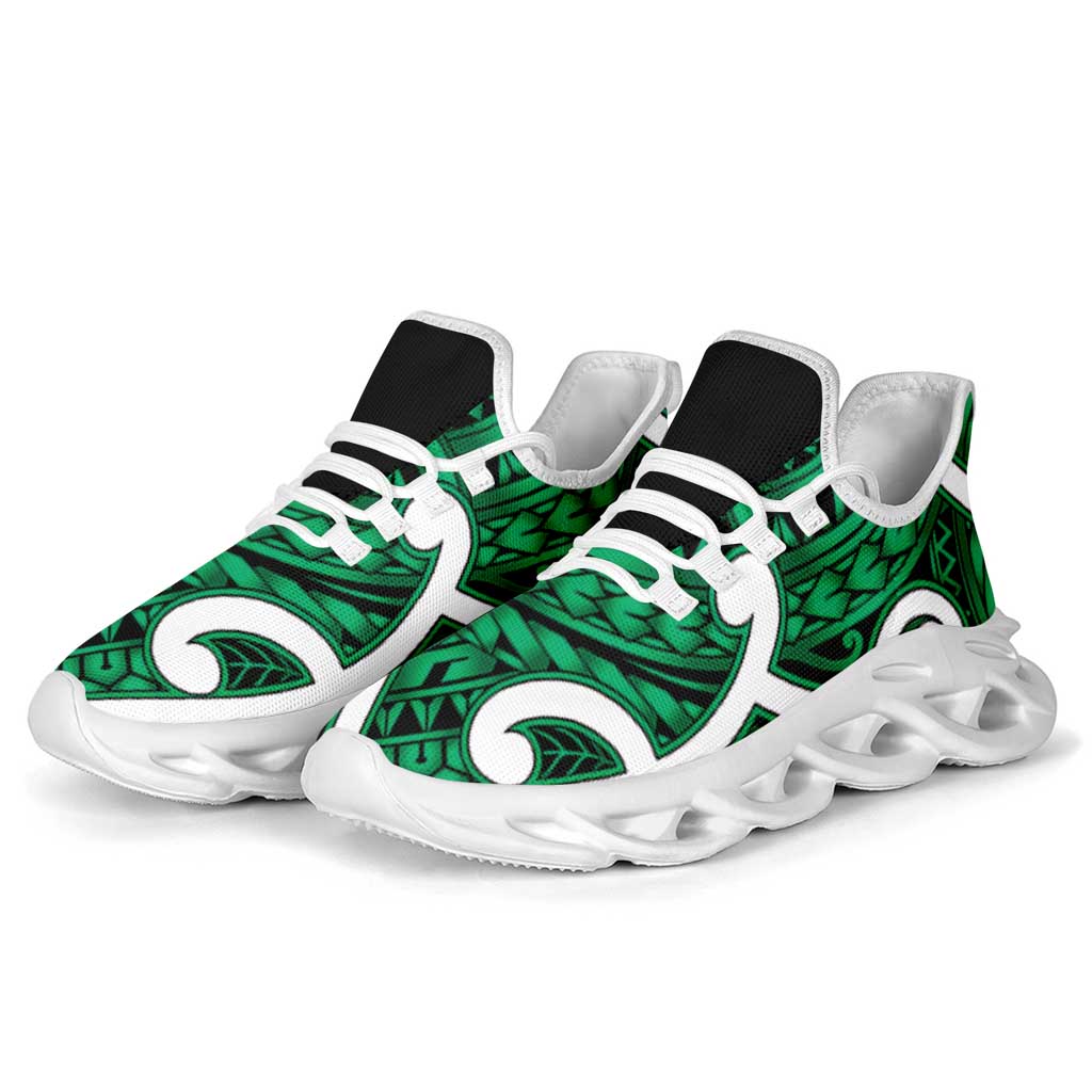 Aotearoa Maori Kowhaiwhai Clunky Sneakers Kakariki Puhoro and Patiki