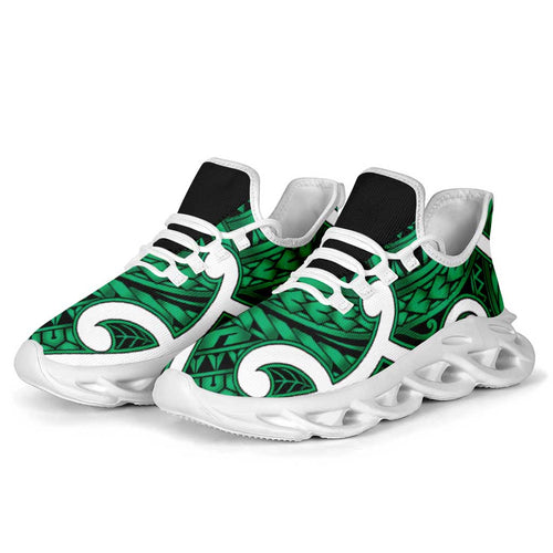 Aotearoa Maori Kowhaiwhai Clunky Sneakers Kakariki Puhoro and Patiki