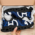 Aotearoa Maori Kowhaiwhai Clunky Sneakers Kikorangi Puhoro and Patiki