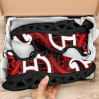 Aotearoa Maori Kowhaiwhai Clunky Sneakers Whero Puhoro and Patiki