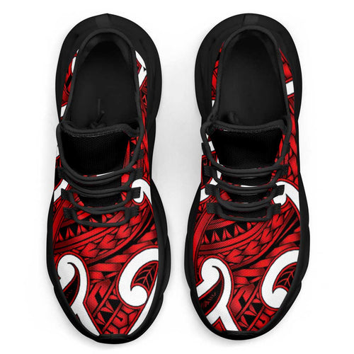 Aotearoa Maori Kowhaiwhai Clunky Sneakers Whero Puhoro and Patiki