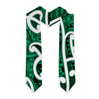 Aotearoa Maori Kowhaiwhai Graduation Stole Kakariki Puhoro and Patiki