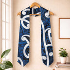 Aotearoa Maori Kowhaiwhai Graduation Stole Kikorangi Puhoro and Patiki
