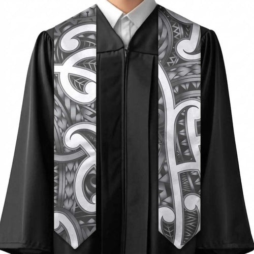 Aotearoa Maori Kowhaiwhai Graduation Stole Kiwikiwi Puhoro and Patiki