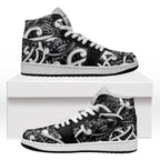Aotearoa Maori Kowhaiwhai High Sneakers AJ1 Kiwikiwi Puhoro and Patiki
