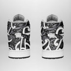 Aotearoa Maori Kowhaiwhai High Sneakers AJ1 Kiwikiwi Puhoro and Patiki