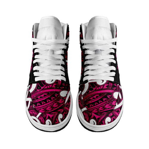 Aotearoa Maori Kowhaiwhai High Sneakers AJ1 Mawhero Puhoro and Patiki
