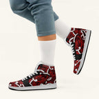 Aotearoa Maori Kowhaiwhai High Sneakers AJ1 Whero Puhoro and Patiki
