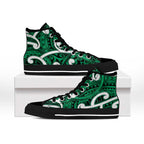 Aotearoa Maori Kowhaiwhai High Top Shoes Kakariki Puhoro and Patiki