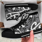 Aotearoa Maori Kowhaiwhai High Top Shoes Kiwikiwi Puhoro and Patiki
