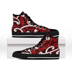 Aotearoa Maori Kowhaiwhai High Top Shoes Whero Puhoro and Patiki