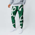 Aotearoa Maori Kowhaiwhai Jogger Pants Kakariki Puhoro and Patiki