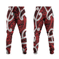 Aotearoa Maori Kowhaiwhai Jogger Pants Whero Puhoro and Patiki