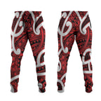 Aotearoa Maori Kowhaiwhai Jogger Pants Whero Puhoro and Patiki