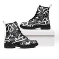 Aotearoa Maori Kowhaiwhai Leather Boots Kiwikiwi Puhoro and Patiki