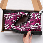 Aotearoa Maori Kowhaiwhai Leather Boots Mawhero Puhoro and Patiki