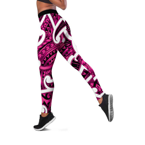 Aotearoa Maori Kowhaiwhai Leggings Mawhero Puhoro and Patiki