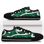 Aotearoa Maori Kowhaiwhai Low Top Shoes Kakariki Puhoro and Patiki