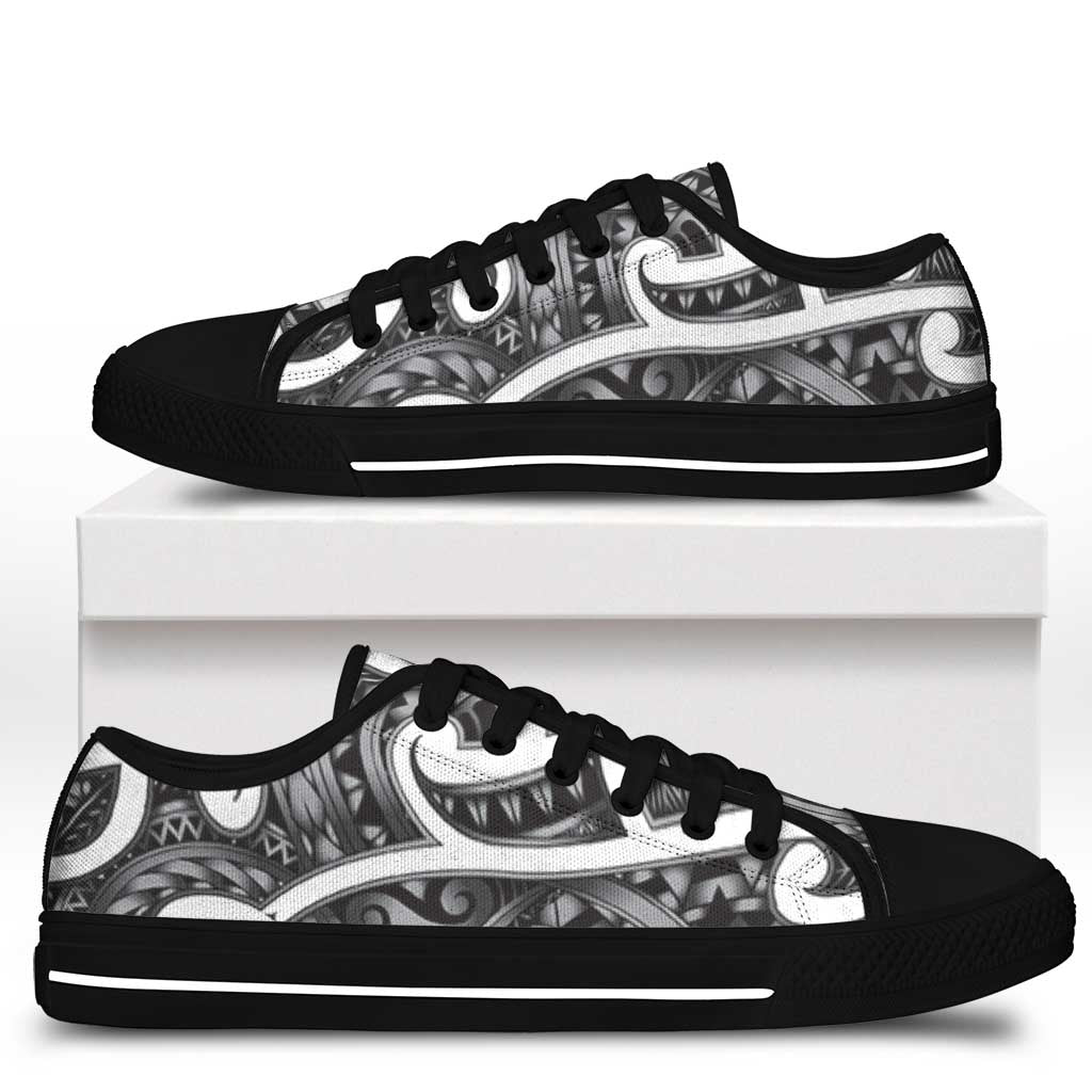 Aotearoa Maori Kowhaiwhai Low Top Shoes Kiwikiwi Puhoro and Patiki
